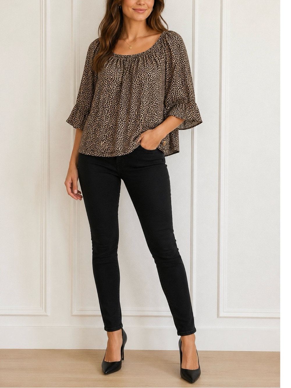 MICHAEL M.  Kors leopard print blouse